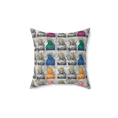 Jesus Is King Decorative Square Pillow (Multi-color)